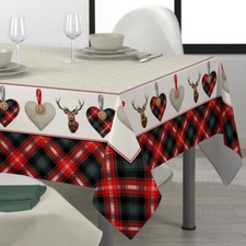 Tovaglia Tirolese rettangolare in cotone da 6 8 12 18 persone RENNA