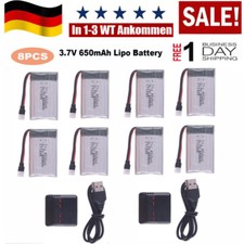 8 pz Batteria 650 mAh 3,7 V