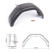 PARAFANGO NERO IN PLASTICA ELLEBI (Lungh. 670mm - Largh. 185mm) - 101533 / 27638