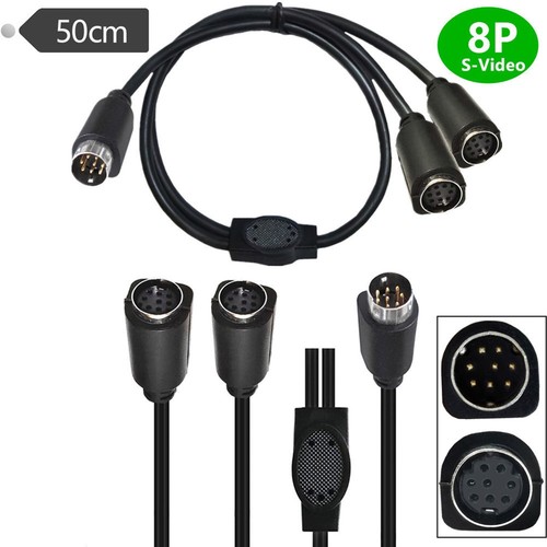 Video mini din 8 pin - 1x, s-video