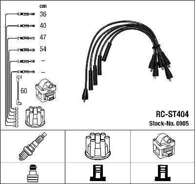 Kit tubi accensione - , ngk