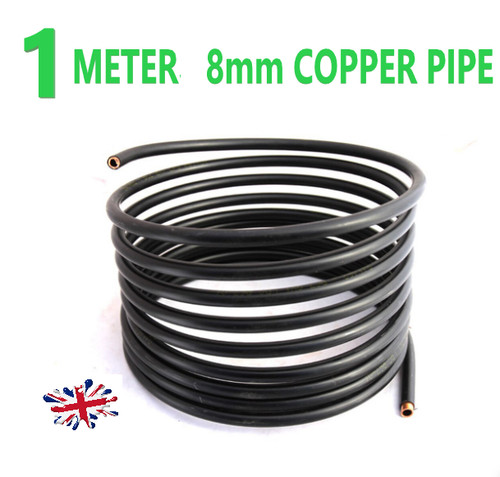 Tubo rame 8mm per gas - 1m,