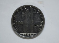 VATICANO PAPA GIOVANNI XXIII- 100 LIRE 1959 RARA  MONETA