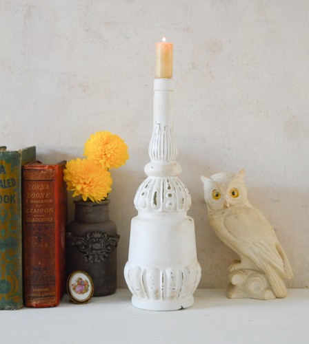 Bottiglia shabby chic - , decorata