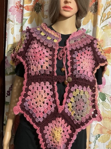 Cardigan quadrato nonna - , fatto