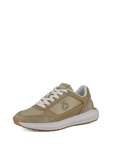 Sneakers stringate uomo beige