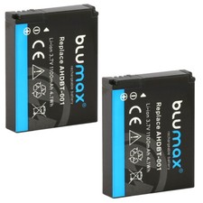 2x Blumax batteria per GoPro HERO HD - ABPAK-001, AHDBT-001 1100 mAh (3,7 V)