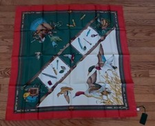 Sciarpa seta borsa caccia