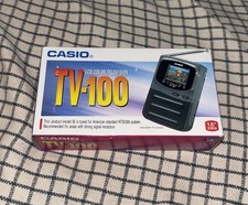 Casio TV-100 LCD Pocket Televisore a Colori Portatile Vintage VHF UHF Analogico