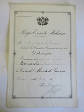 1918 DIPLOMA - CROCE AL MERITO DI GUERRA MAGGIORE 36° REGGIMENTO FANTERIA -