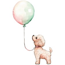 2 adesivi barboncino nano