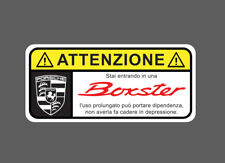 1 adesivo divertente attenzione avvertenze etichetta Boxster 986 987