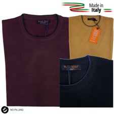 Maglia Maglione Maglioncino Uomo Girogola Paricollo Tinta Unita Classico Elegant