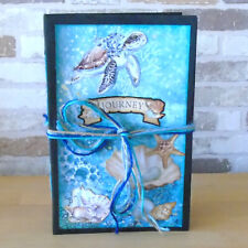 Junk Journal - Ocean Journey, diario, libro decorato, scrapbook, giorno di viaggio