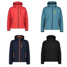 CMP Giacca da uomo in Softshell con cappuccio staccabile