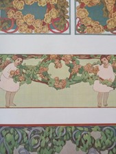 1920 ca. Liberty Art Noveau Decorazioni per ceramica di Edoardo Barboncini