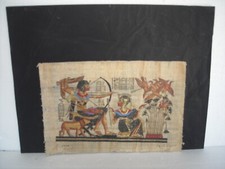 ANTICO PAPIRO ORIGINALE SIRACUSA CM 31x21 DIPINTO A MANO ANNI '70