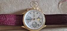 OROLOGIO PAUL PICOT GENEVE CARICA MANUALE CRONO BAGNO ORO  18KT 750 FASI LUNARI