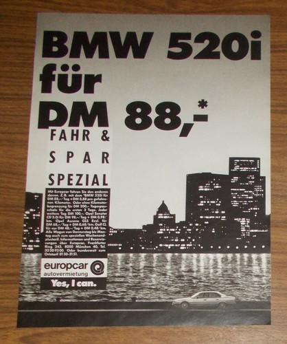 Rara pubblicità bmw 520i - bmw, per