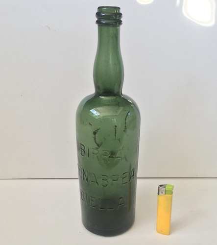 Bottiglia birra menabrea - bottiglia,