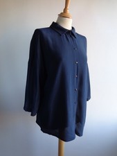 Camicia blusa oversize blu