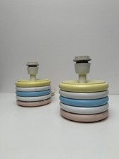 Coppia Lampade Da Tavolo Antonangeli Milano Anni 70 Vintage Manifattura Italiana