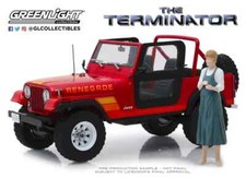 Jeep CJ-7 Renegade Con Figura Sarah Connors, TERMINATOR 1983, Greenlight 1/18