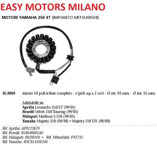 Statore volano aprilia - statore,