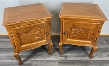Coppia comodini rovere vintage