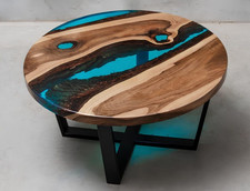 Tavolino rotondo in legno