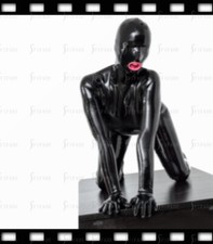 Body intero gatto lattice con 3 guaine foro naso unisex personalizzato 0,4mm A3