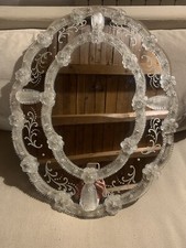 Specchio veneziano in vetro di