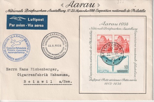Svizzera 1938 aarau copertina - 1938,