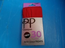 Pretty Polly 30 Denier Semi-Opaque Tights Colour Rouge Size S/M New Uk-Stock 