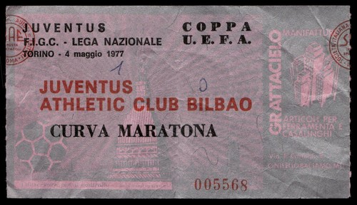 Biglietto 1977 juventus - biglietto, vs