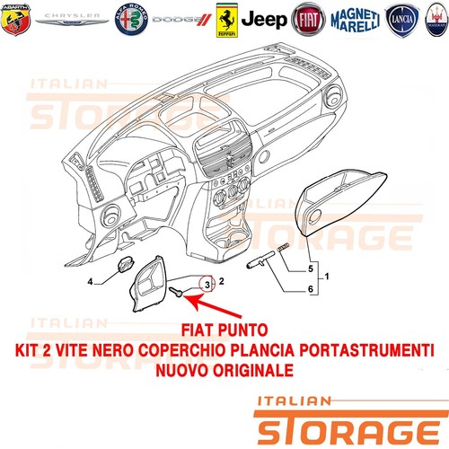 Fiat punto kit vite - kit, nero