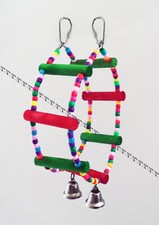 GIOCO PER PAPPAGALLI in legno e plastica Parrocchetto Inseparabili Calopsite