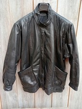 Giacca vintage bomber aviatore biker paninari nera da uomo taglia L