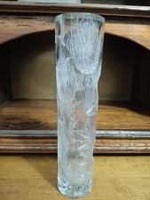 VECCHIO VASO IN CRISTALLO DECORATO ANNI '50