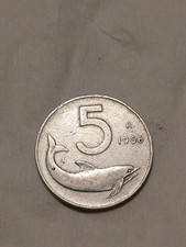 5 LIRE DELFINO 1956 B
