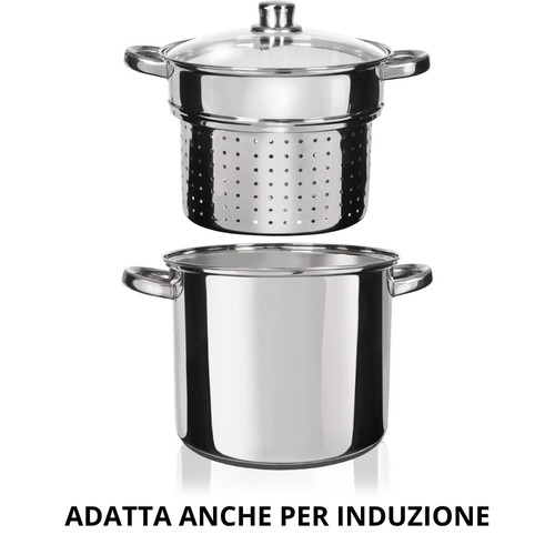 Pentola cuocipasta acciaio - cuocipasta, in