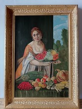 Dipinto olio su tavola, Donna