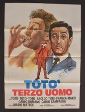 MANIFESTO  2F  TOTO' TERZO UOMO Totò Franca Marzi Elli Parvo