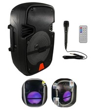 Cassa Bluetooth Portatile Microfono Altoparlante Telecomando LED Speaker 200 W