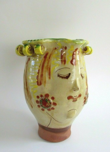 Brocca viso - , maiolica