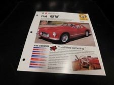 1952-1955 Fiat 8V Spec Sheet