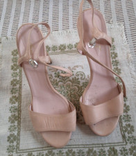 SCARPE SANDALO- SANDALI nr. 39- TACCO 10 ( ANNA F. )  Vera Pelle.  USATO. NIRIMA