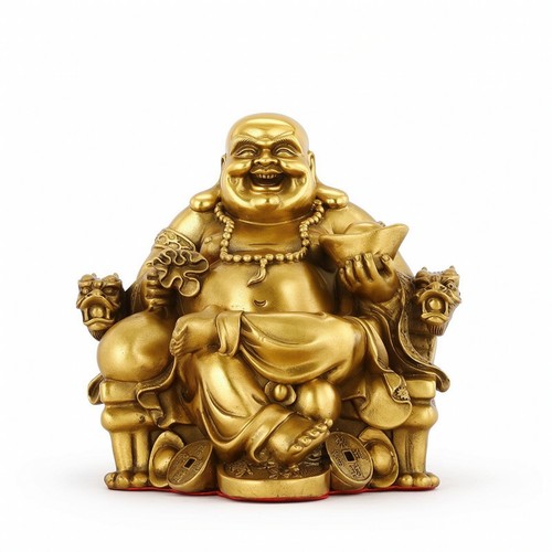 Statua buddha sorridente - di,