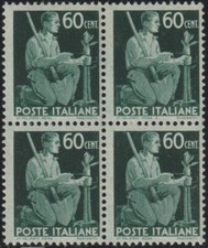 1946 Democratica quartina nuova MNH