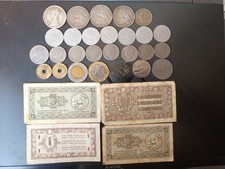 lotto monete e banconote 500 lire argento vedi foto 20 Cent. Regno d'Italia 10 L